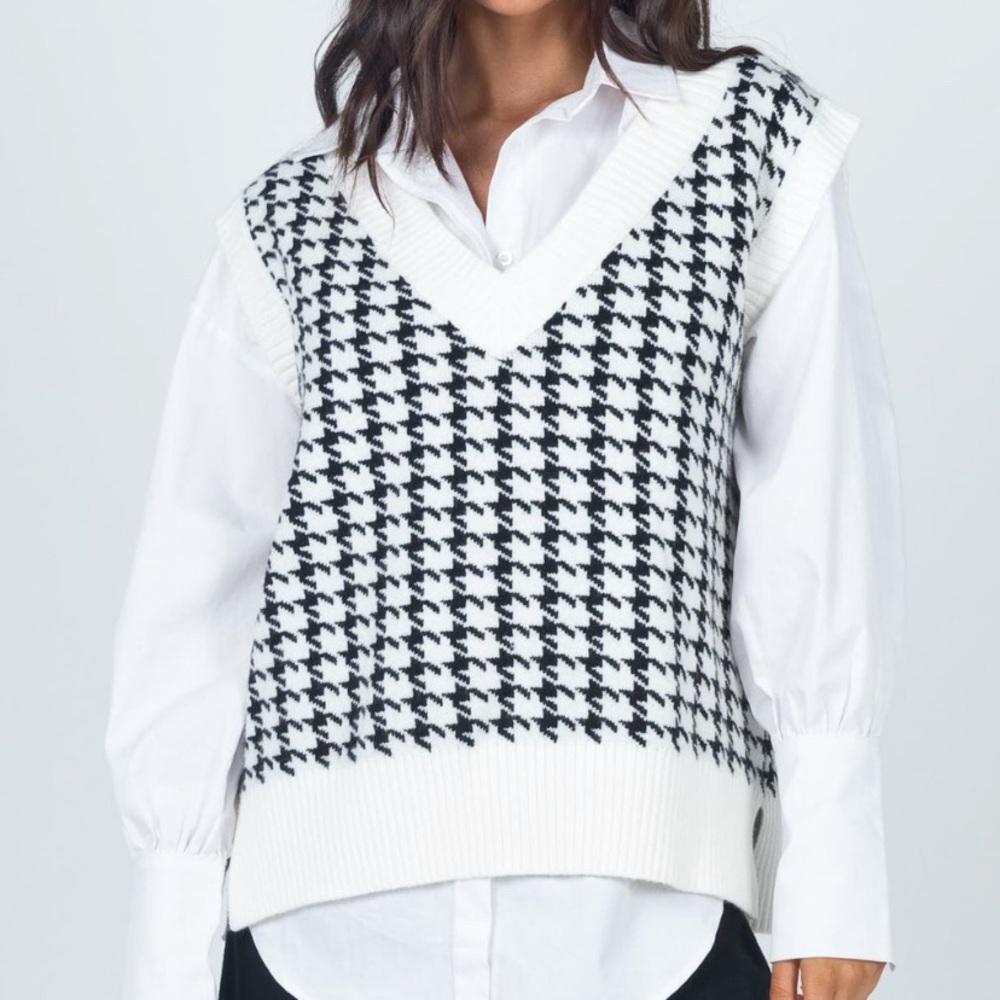 Princess Polly Ashton Sweater Vest White